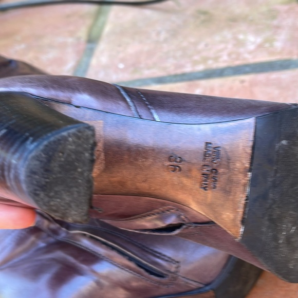 Purple leather, high heel boots size 36 made in Italy - Picture 9 of 9